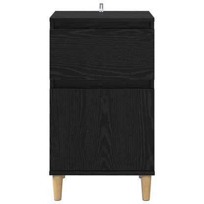Noční Skříňka 2 Ks Černý Dub 40 X 35 X 70 Cm Kompozitní Dřevo
