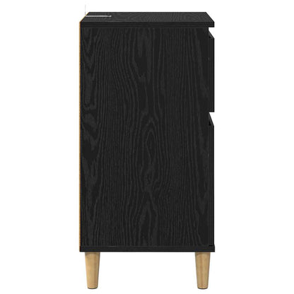 Noční Skříňka 2 Ks Černý Dub 40 X 35 X 70 Cm Kompozitní Dřevo