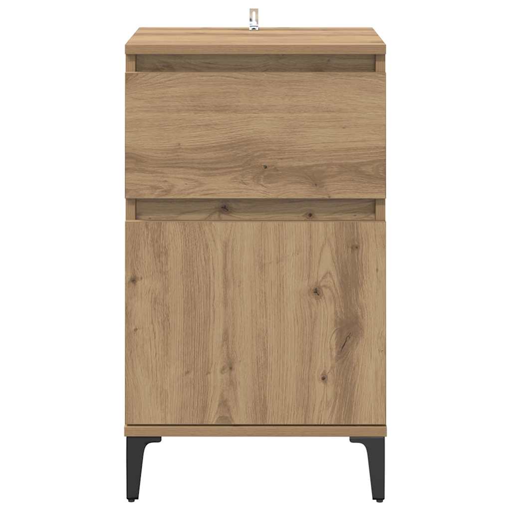 Noční Skříňka Artisanový Dub 40 X 35 X 70 Cm Kompozitní Dřevo