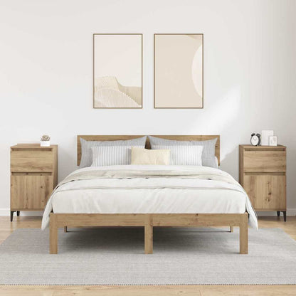 Noční Skříňka 2 Ks Artisanový Dub 40 X 35 X 70 Cm