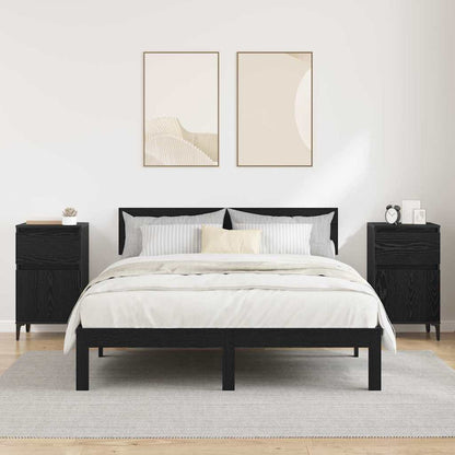 Noční Skříňka 2 Ks Černý Dub 40 X 35 X 70 Cm Kompozitní Dřevo