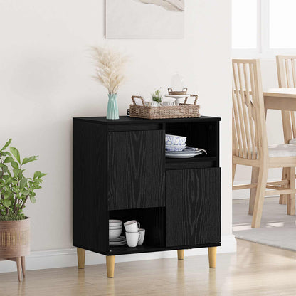 Servírovací Skříň Černý Dub 35 X 60 X 70 Cm Kompozitní Dřevo
