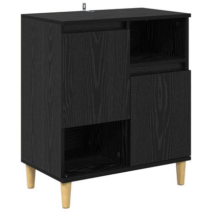 Servírovací Skříň Černý Dub 35 X 60 X 70 Cm Kompozitní Dřevo