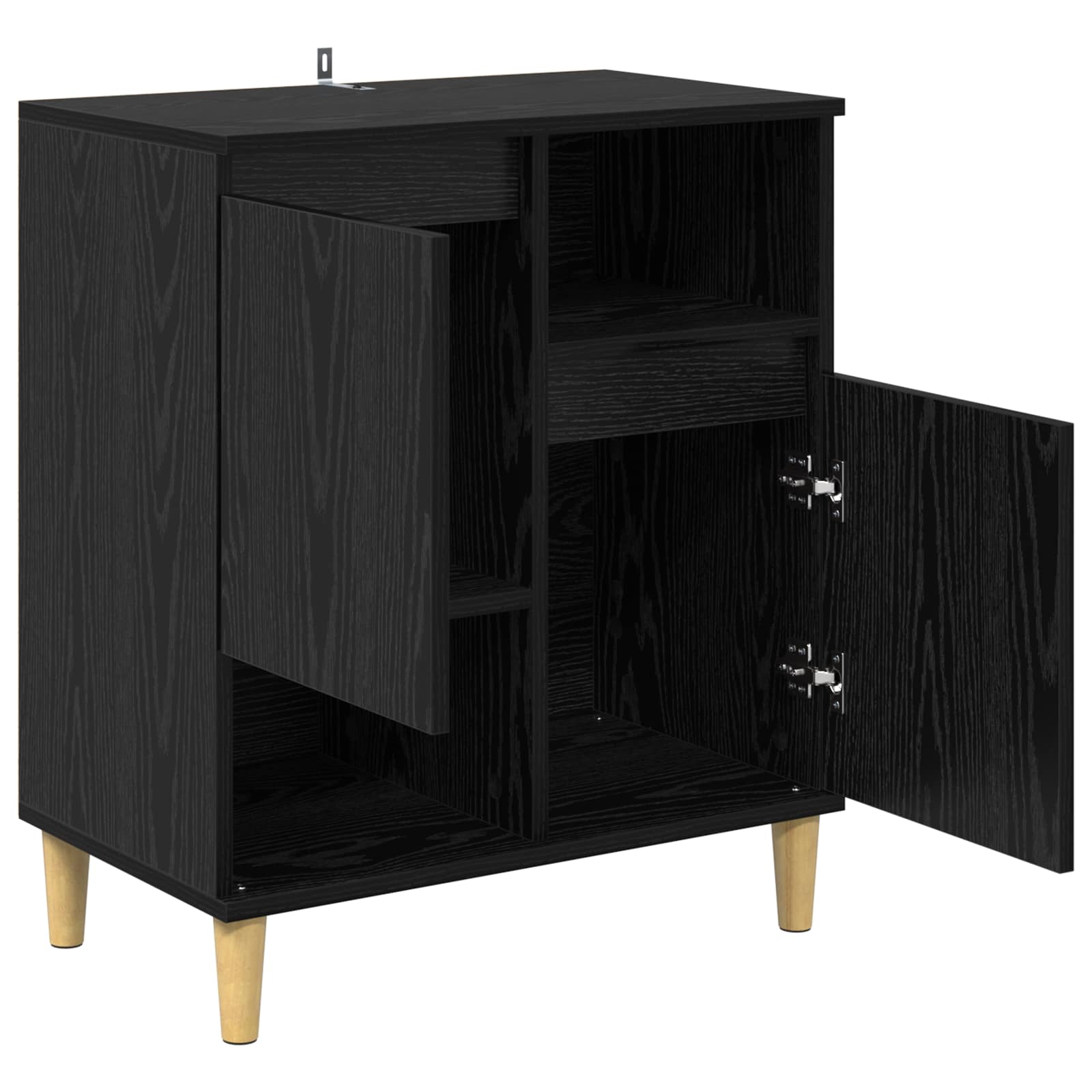 Servírovací Skříň Černý Dub 35 X 60 X 70 Cm Kompozitní Dřevo