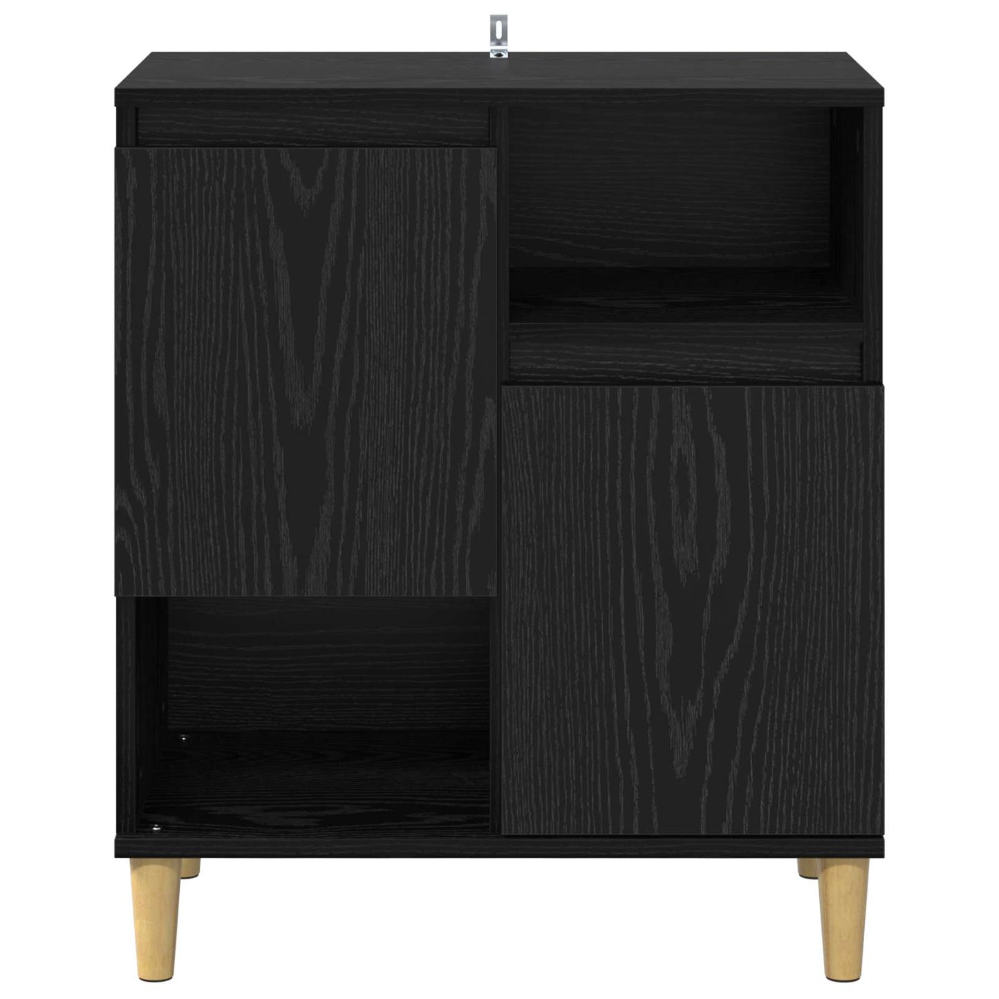Servírovací Skříň Černý Dub 35 X 60 X 70 Cm Kompozitní Dřevo