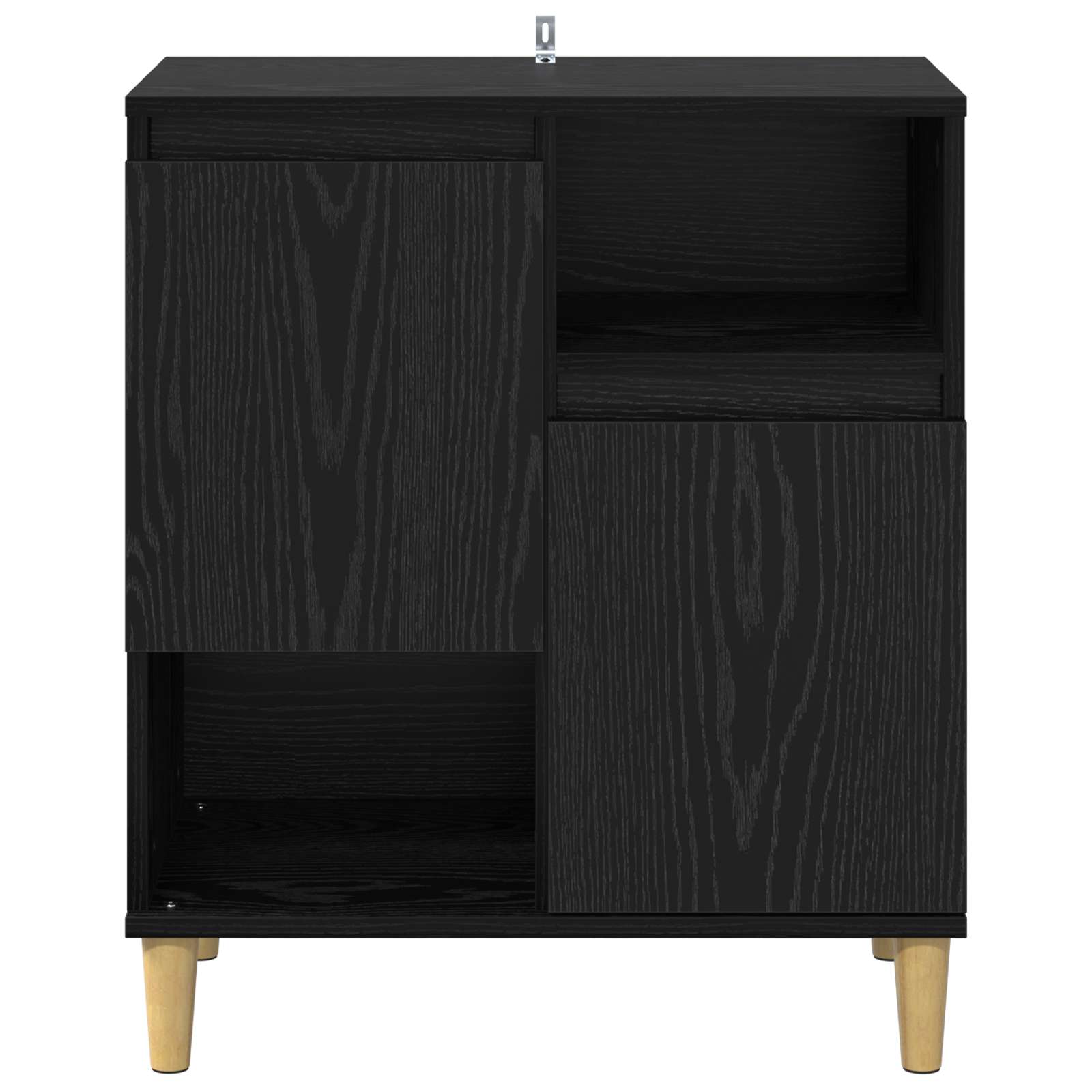 Servírovací Skříň Černý Dub 35 X 60 X 70 Cm Kompozitní Dřevo