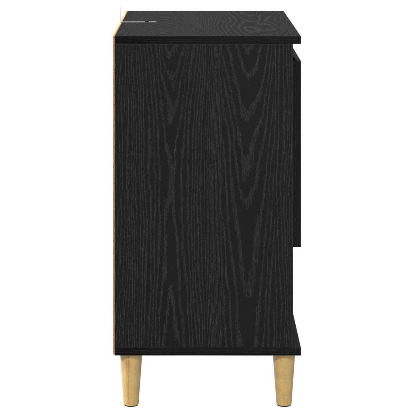 Servírovací Skříň Černý Dub 35 X 60 X 70 Cm Kompozitní Dřevo