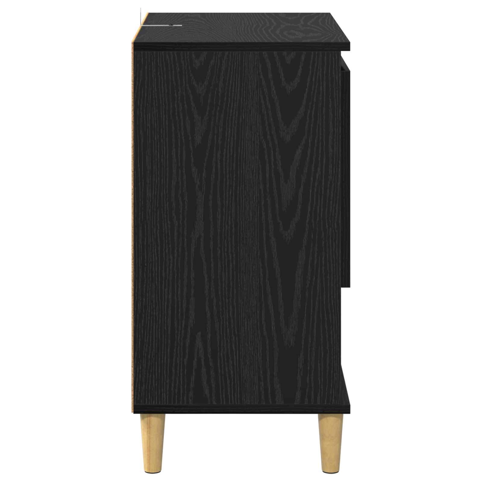 Servírovací Skříň Černý Dub 35 X 60 X 70 Cm Kompozitní Dřevo