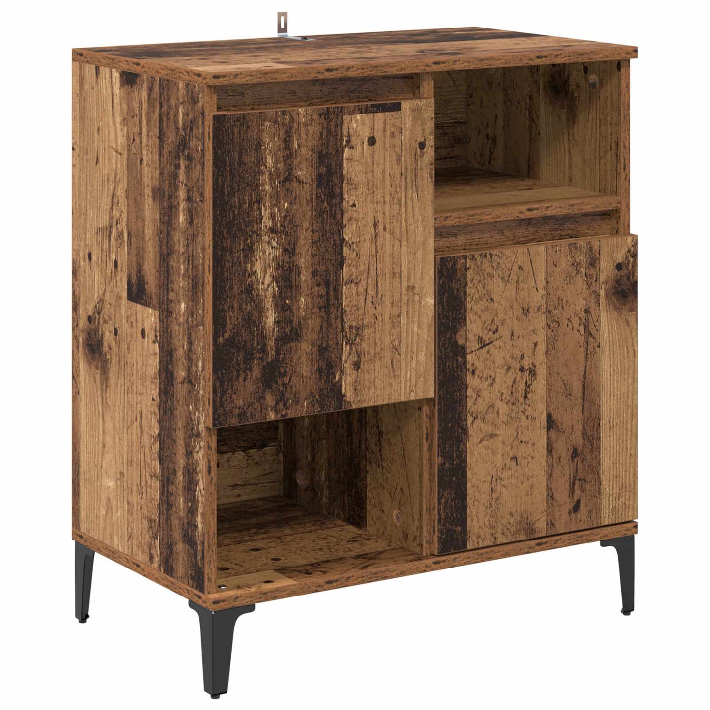 Servírovací Skříň Staré Dřevo 60 X 35 X 70 Cm Kompozitní Dřevo