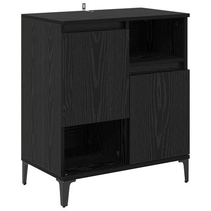 Servírovací Skříň Černý Dub 60 X 35 X 70 Cm Kompozitní Dřevo
