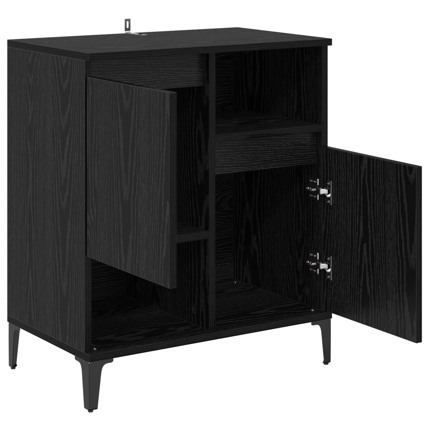 Servírovací Skříň Černý Dub 60 X 35 X 70 Cm Kompozitní Dřevo