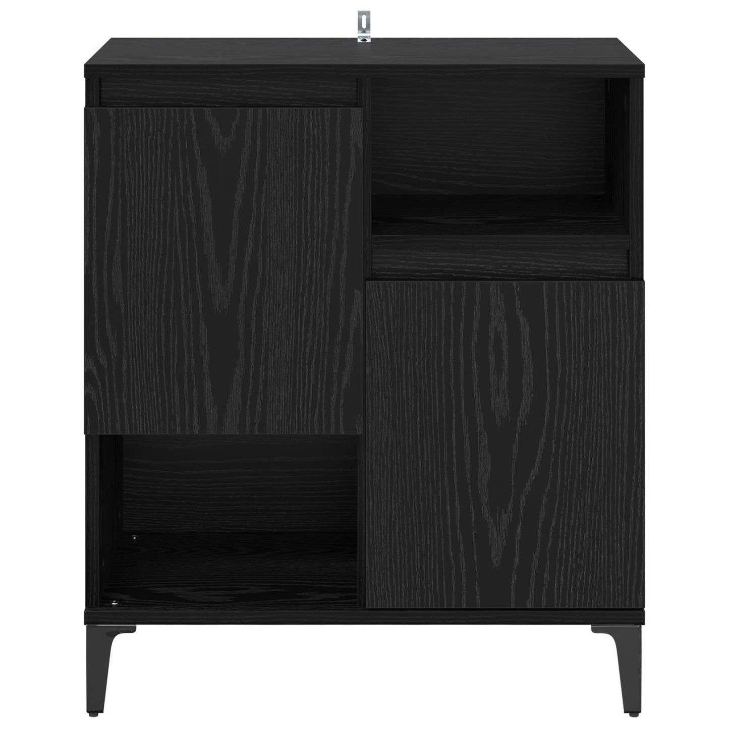 Servírovací Skříň Černý Dub 60 X 35 X 70 Cm Kompozitní Dřevo