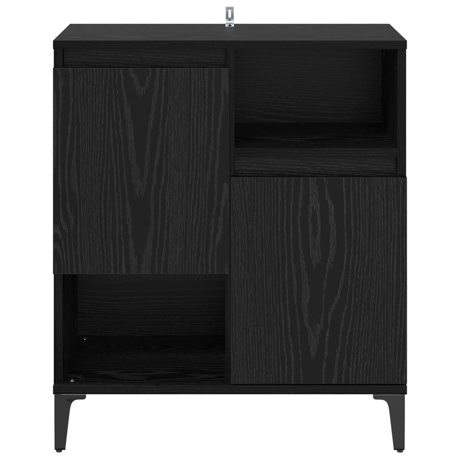 Servírovací Skříň Černý Dub 60 X 35 X 70 Cm Kompozitní Dřevo