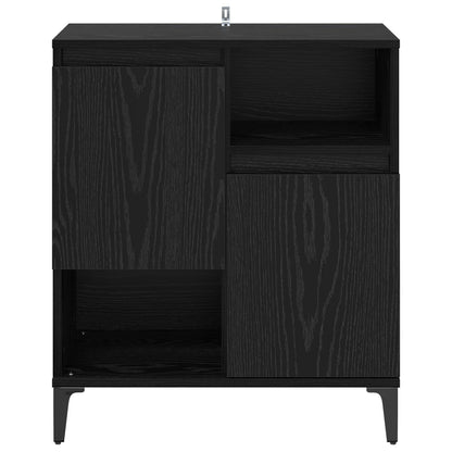 Servírovací Skříň Černý Dub 60 X 35 X 70 Cm Kompozitní Dřevo