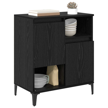 Servírovací Skříň Černý Dub 60 X 35 X 70 Cm Kompozitní Dřevo