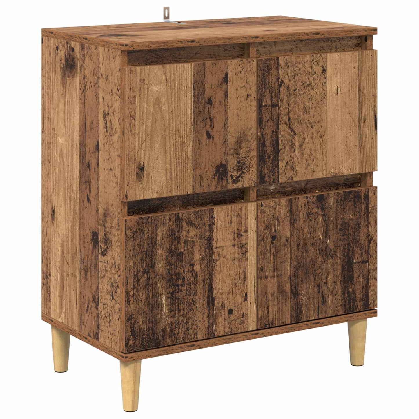 Servírovací Skříň Staré Dřevo 60 X 35 X 70 Cm Kompozitní Dřevo