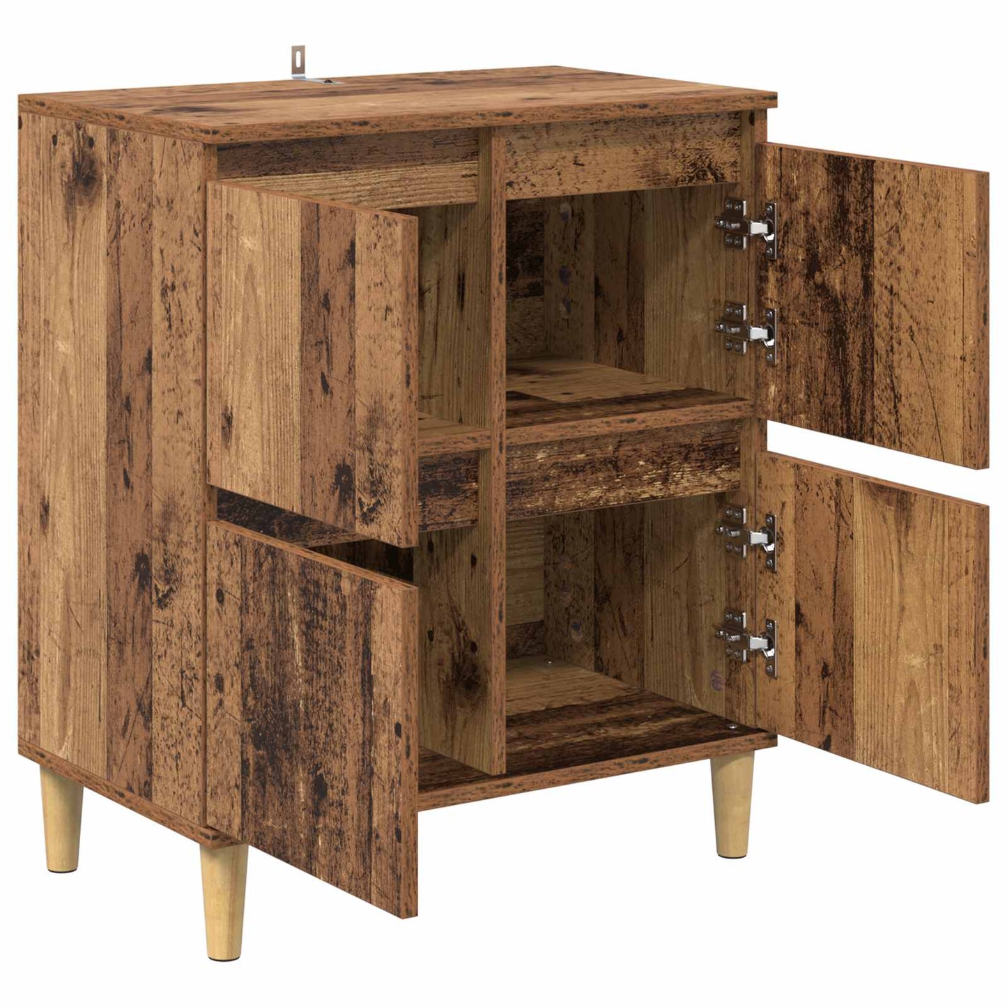 Servírovací Skříň Staré Dřevo 60 X 35 X 70 Cm Kompozitní Dřevo