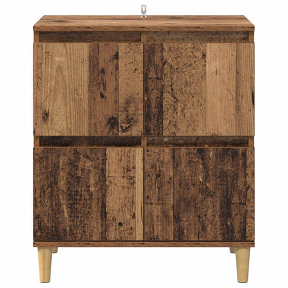 Servírovací Skříň Staré Dřevo 60 X 35 X 70 Cm Kompozitní Dřevo