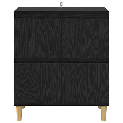 Servírovací Skříň Černý Dub 60 X 35 X 70 Cm Kompozitní Dřevo