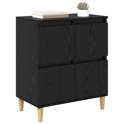 Servírovací Skříň Černý Dub 60 X 35 X 70 Cm Kompozitní Dřevo
