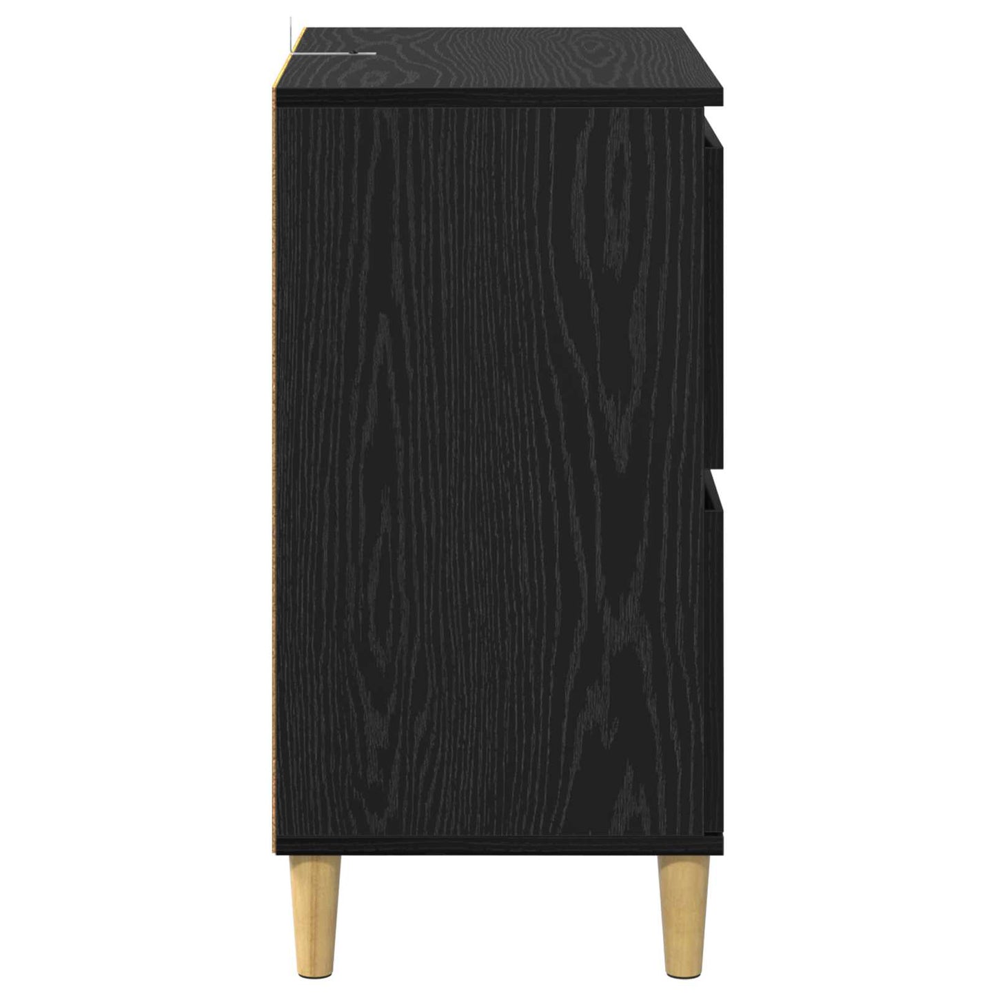 Servírovací Skříň Černý Dub 60 X 35 X 70 Cm Kompozitní Dřevo