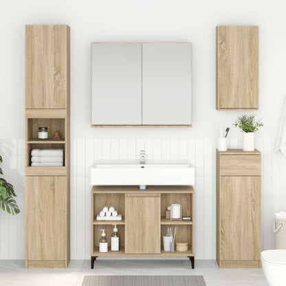 Skříňka Pod Umyvadlo S Policí Sonoma Dub 80 X 33 X 60 Cm