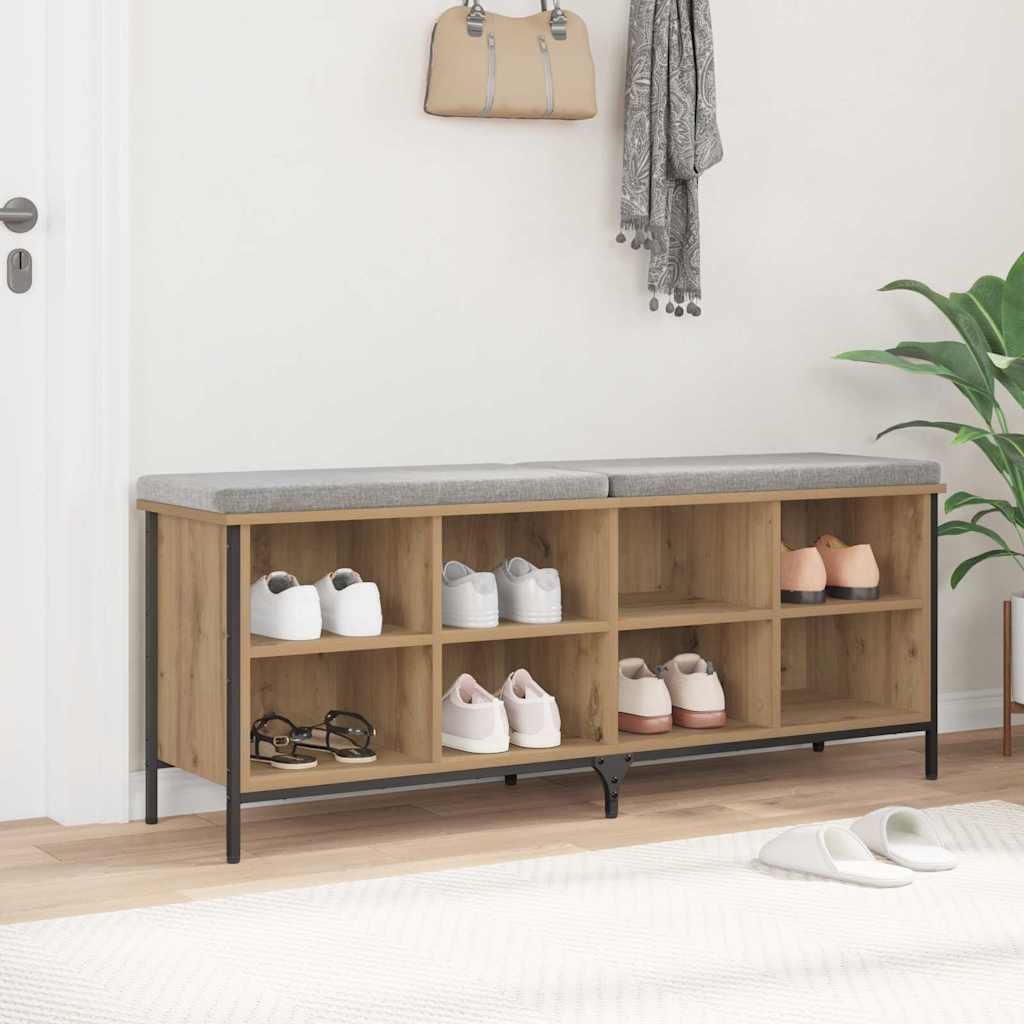 Skříň Na Obuv 131 X 35 X 50 Cm Konstrukční Dřevo A Železo