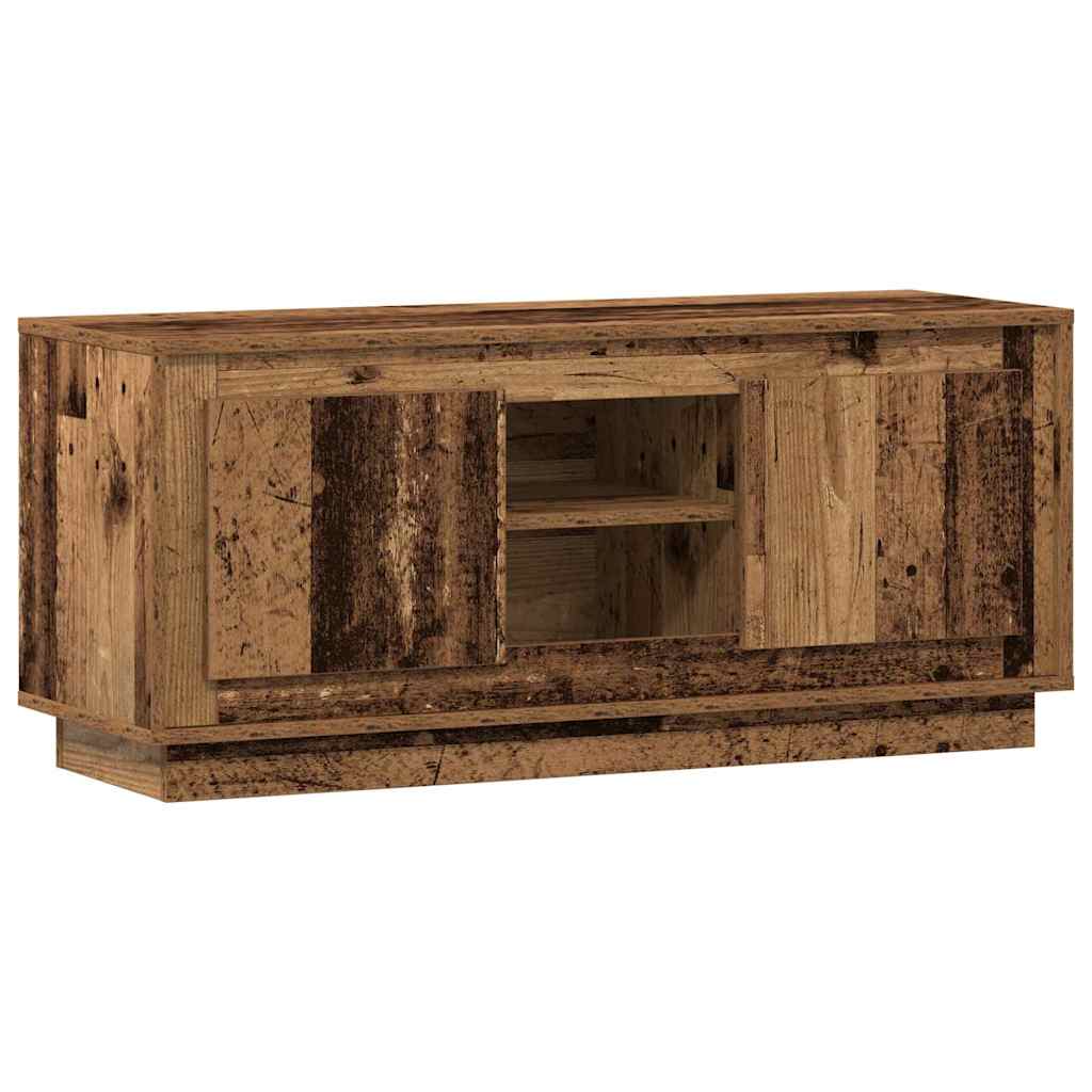 Televizní Skříň 102 X 35 X 45 Cm Staré Dřevo Kompozitní Dřevo