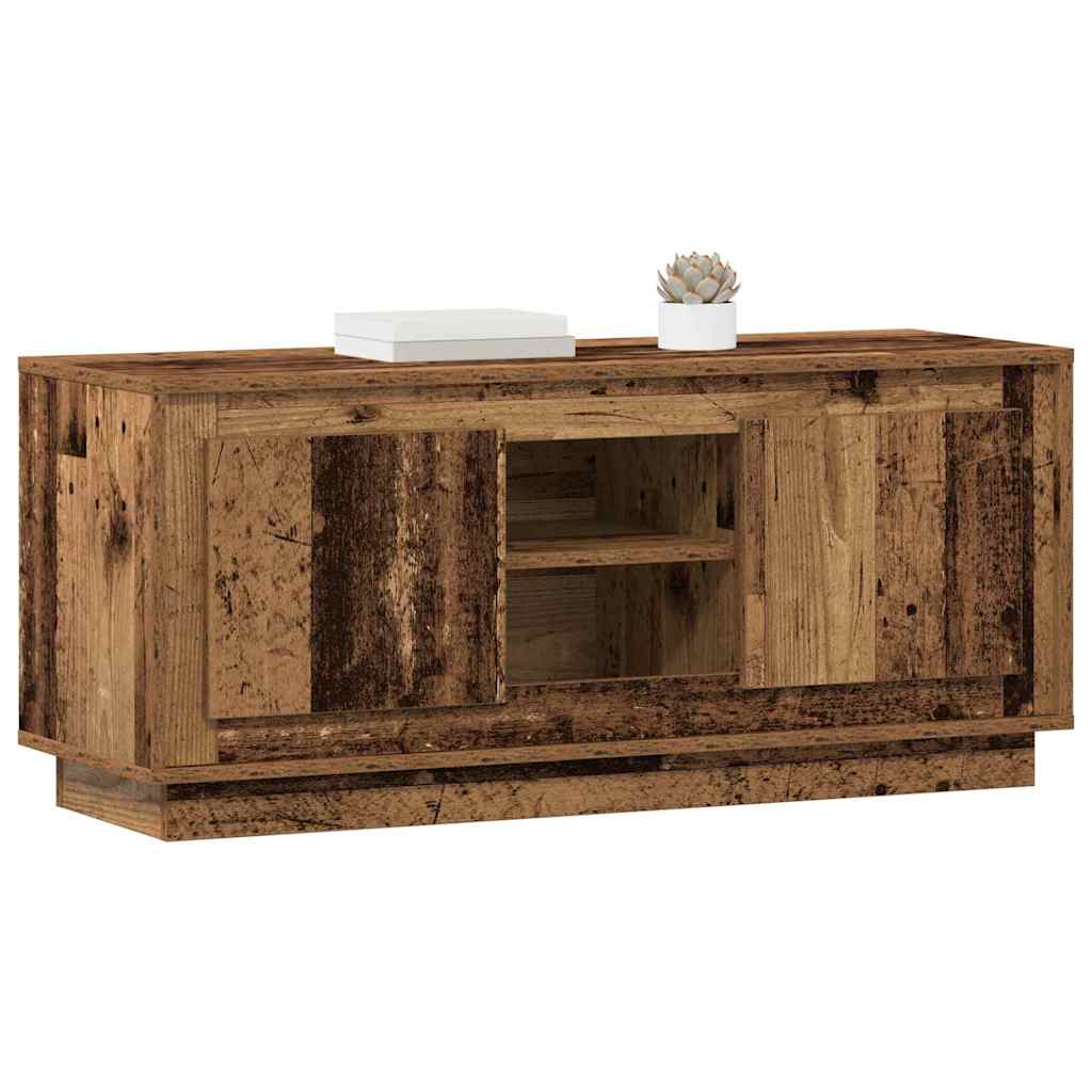 Televizní Skříň 102 X 35 X 45 Cm Staré Dřevo Kompozitní Dřevo
