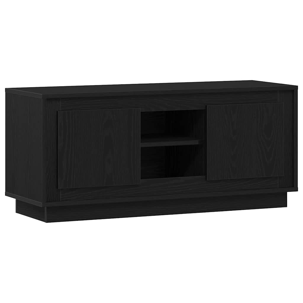 Televizní Skříň 102 X 35 X 45 Cm Černý Dub Kompozitní Dřevo