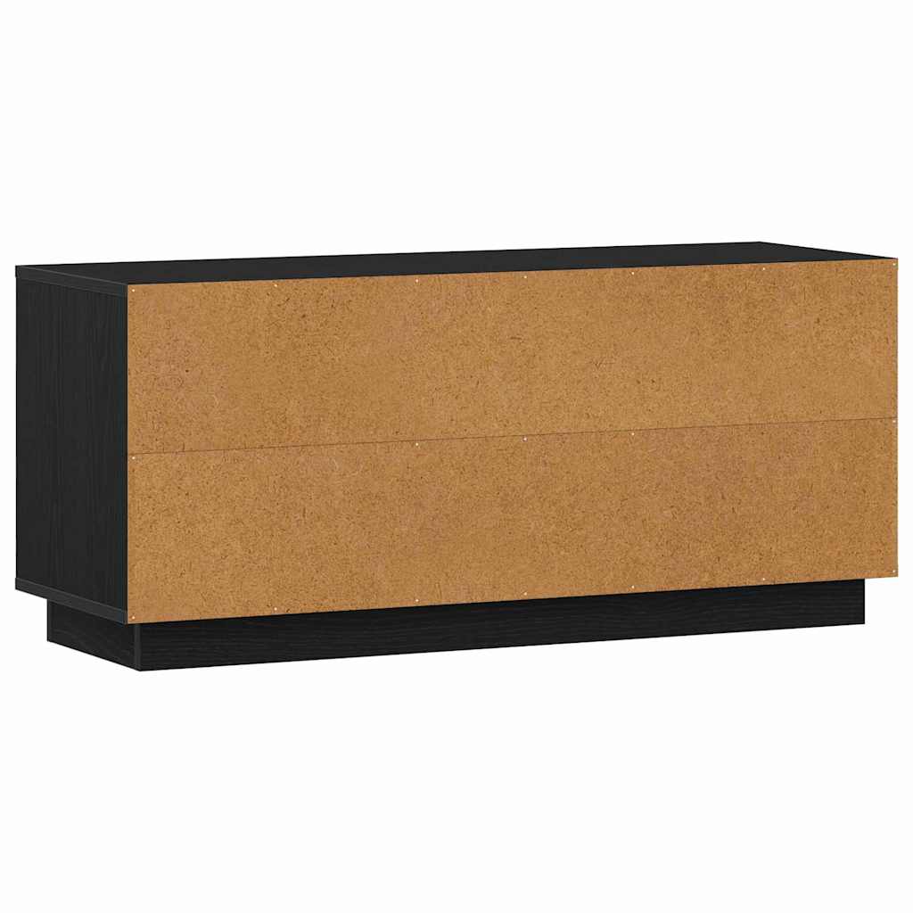 Televizní Skříň 102 X 35 X 45 Cm Černý Dub Kompozitní Dřevo
