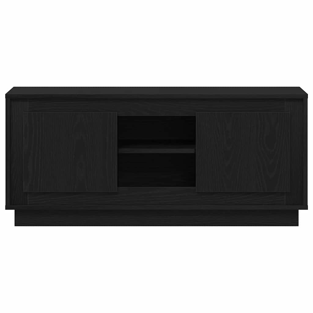 Televizní Skříň 102 X 35 X 45 Cm Černý Dub Kompozitní Dřevo