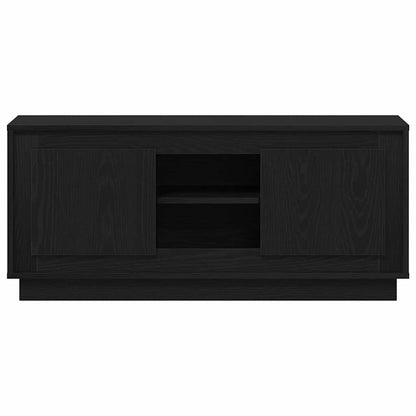 Televizní Skříň 102 X 35 X 45 Cm Černý Dub Kompozitní Dřevo