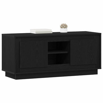 Televizní Skříň 102 X 35 X 45 Cm Černý Dub Kompozitní Dřevo