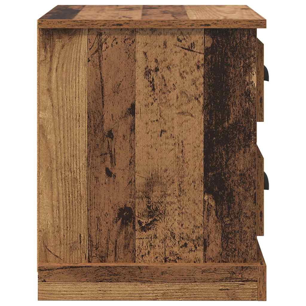 Noční Skříňka Staré Dřevo 39 X 39 X 47.5 Cm Kompozitní Dřevo