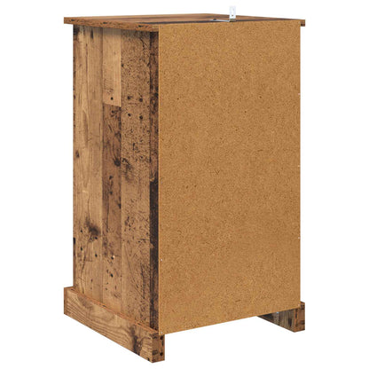 Noční Skříňka Staré Dřevo 39 X 39 X 67,5 Cm Kompozitní Dřevo