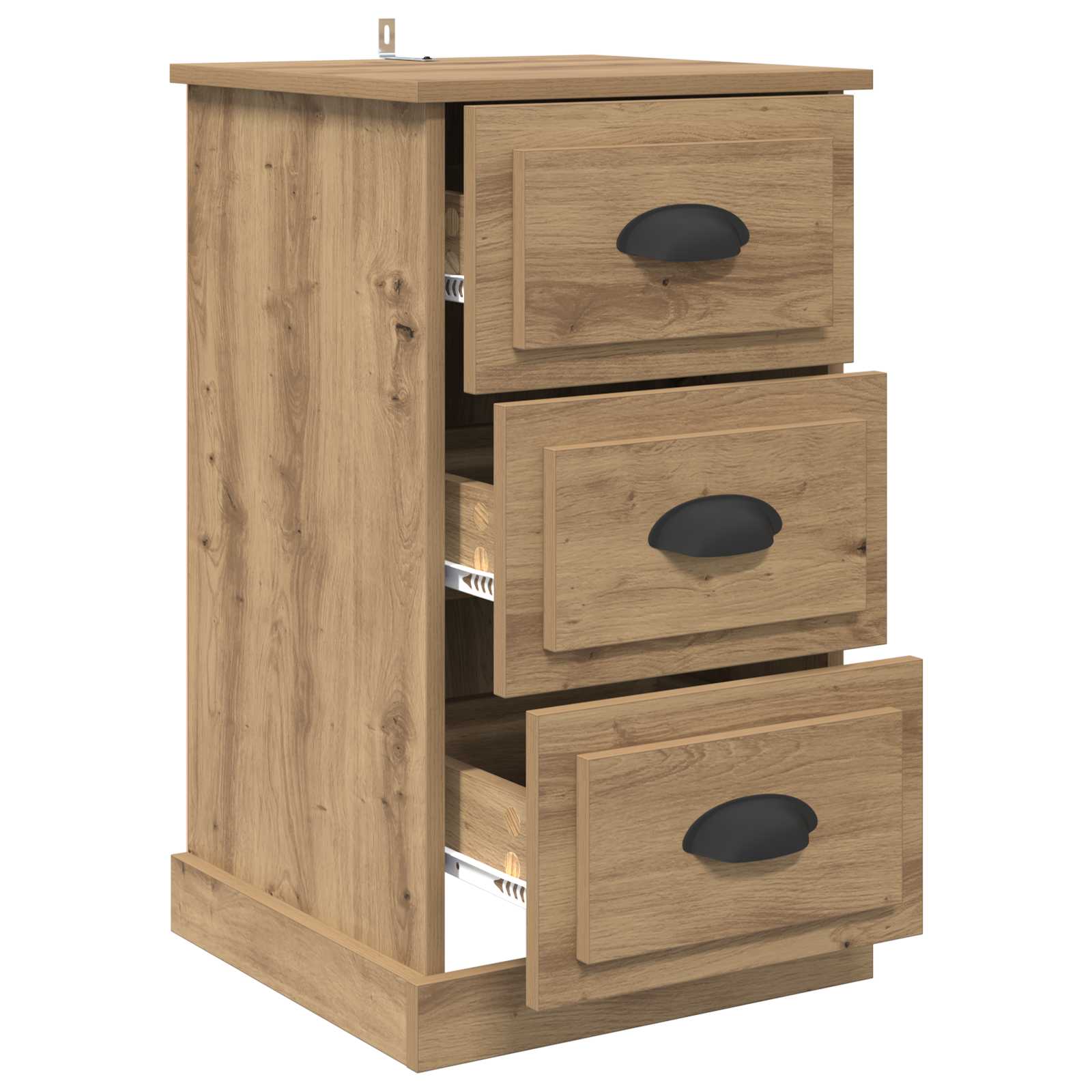 Noční Skříňka Artisanový Dub 39 X 39 X 67,5 Cm Kompozitní Dřevo