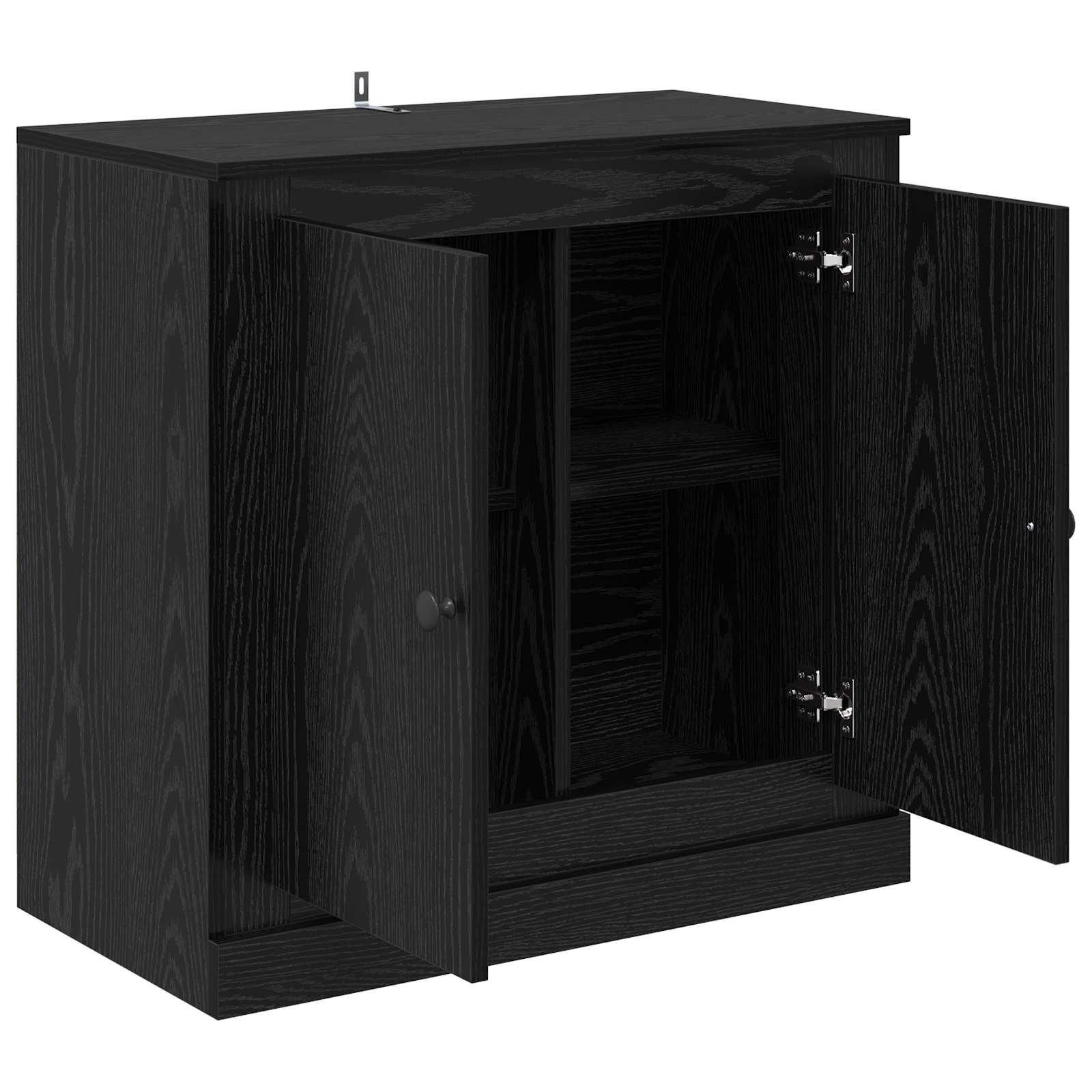 Servírovací Skříň 70 X 35,5 X 67,5 Cm Černý Dub