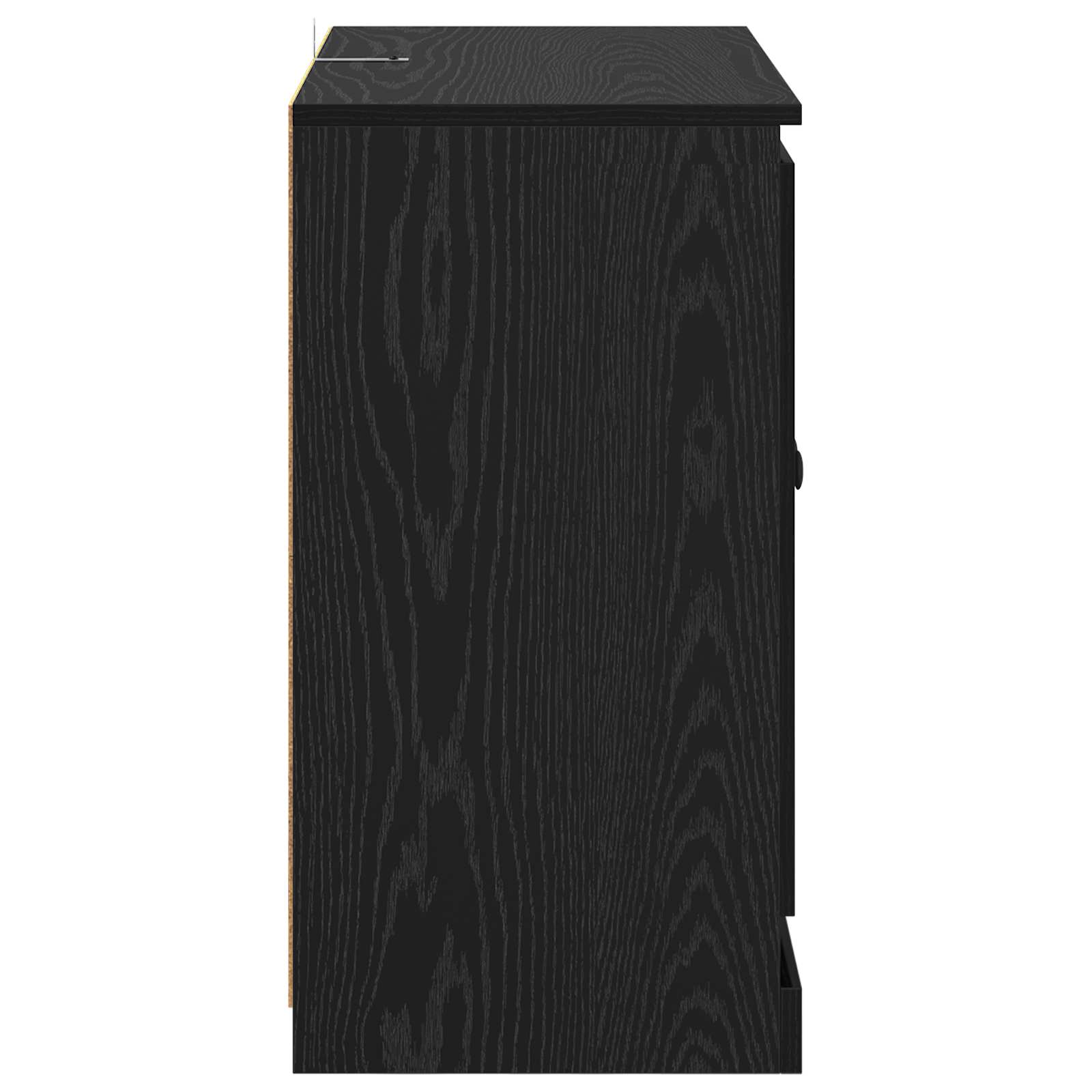 Servírovací Skříň 70 X 35,5 X 67,5 Cm Černý Dub