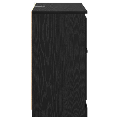 Servírovací Skříň 70 X 35,5 X 67,5 Cm Černý Dub