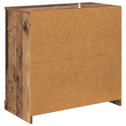 Servírovací Skříň Staré Dřevo 70 X 35,5 X 67,5 Cm