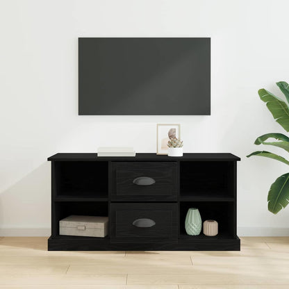 Televizní Skříň 99,5 X 35,5 X 48 Cm Černý Dub Kompozitní Dřevo