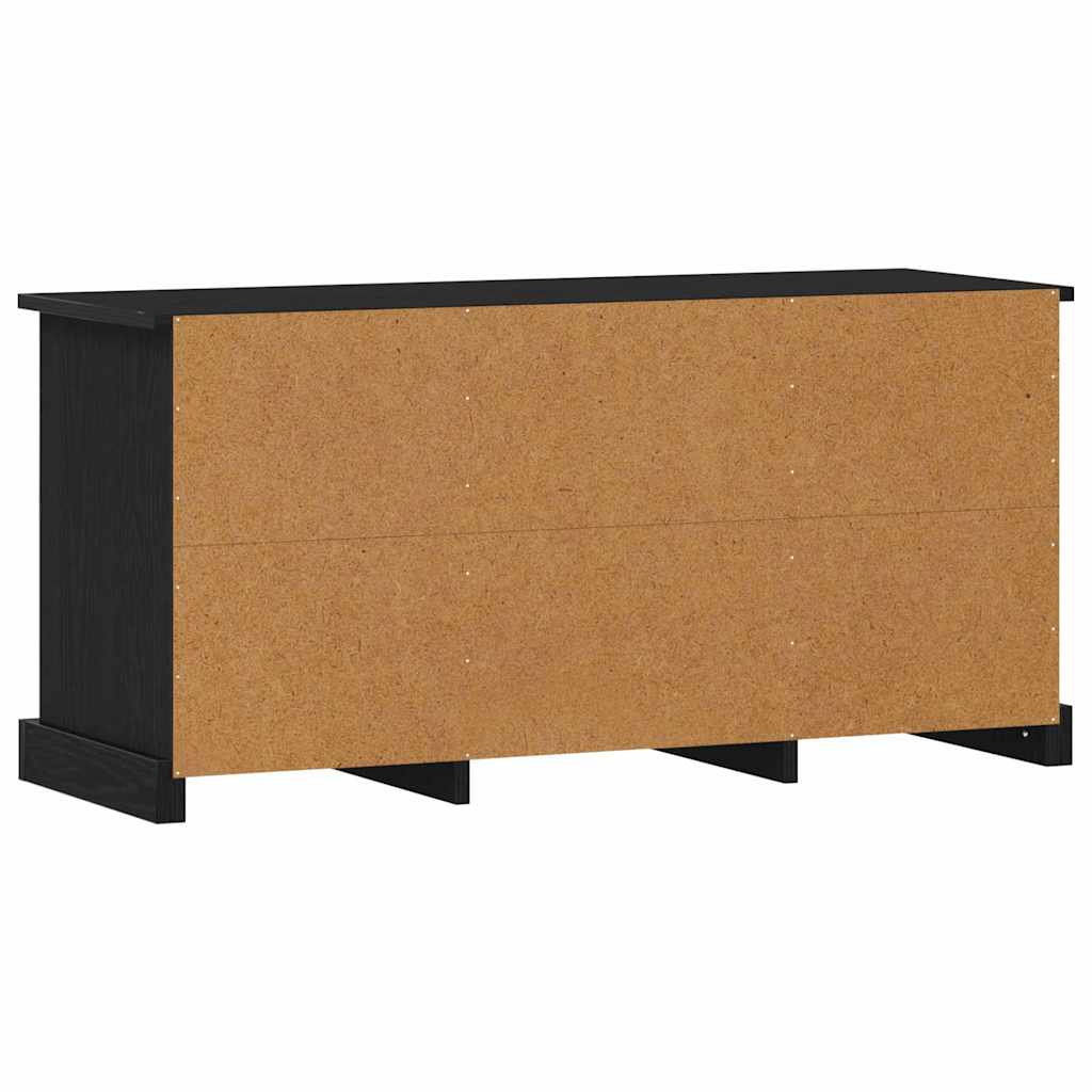Televizní Skříň 99,5 X 35,5 X 48 Cm Černý Dub Kompozitní Dřevo