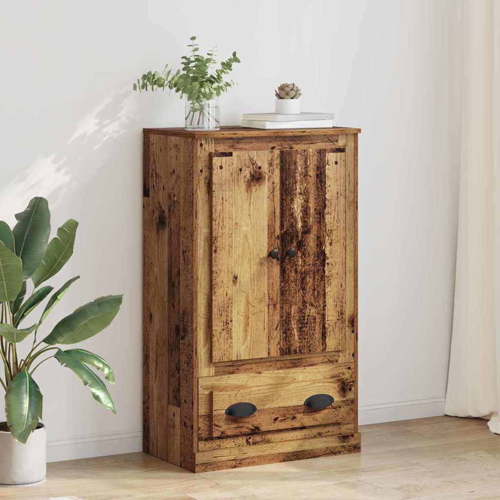 Vysoký Bufet Staré Dřevo 60 X 35,5 X 103,5 Cm Kompozitní Dřevo