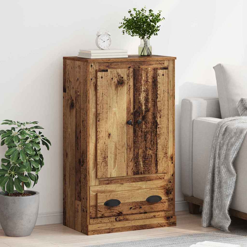 Vysoký Bufet Staré Dřevo 60 X 35,5 X 103,5 Cm Kompozitní Dřevo