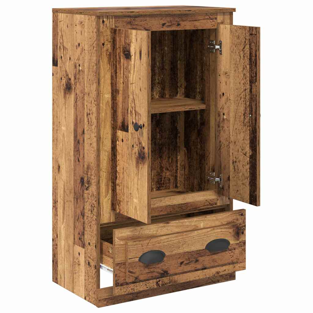 Vysoký Bufet Staré Dřevo 60 X 35,5 X 103,5 Cm Kompozitní Dřevo