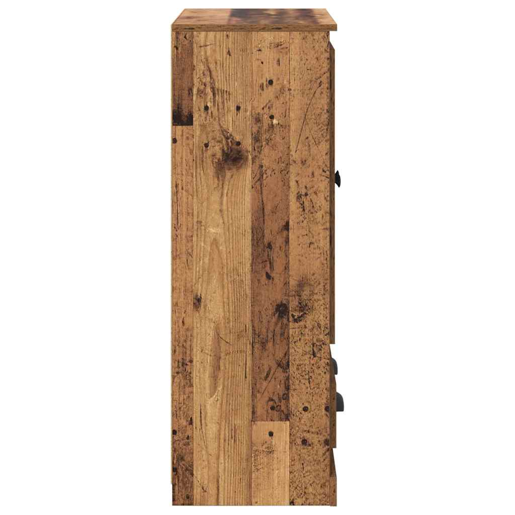 Vysoký Bufet Staré Dřevo 60 X 35,5 X 103,5 Cm Kompozitní Dřevo