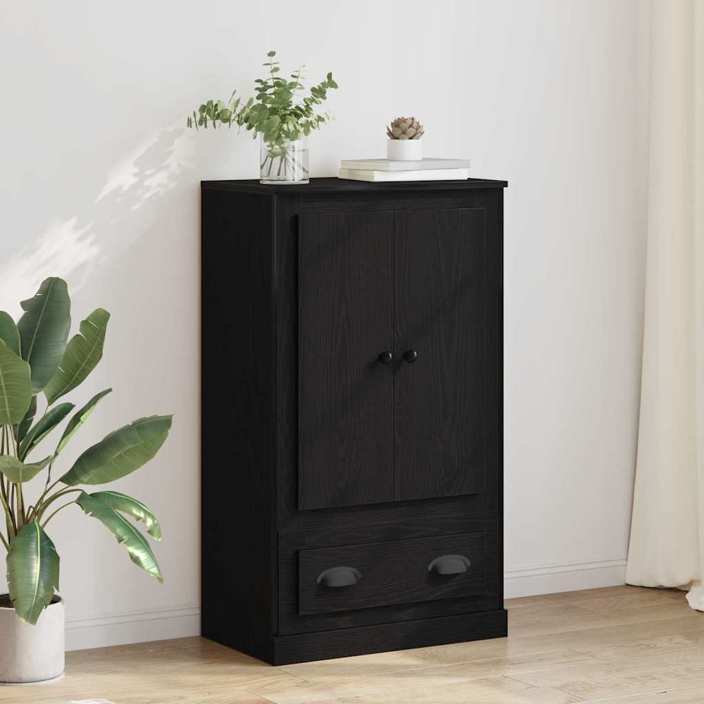 Vysoký Bufet Černý Dub 60 X 35,5 X 103,5 Cm Kompozitní Dřevo