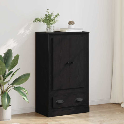 Vysoký Bufet Černý Dub 60 X 35,5 X 103,5 Cm Kompozitní Dřevo