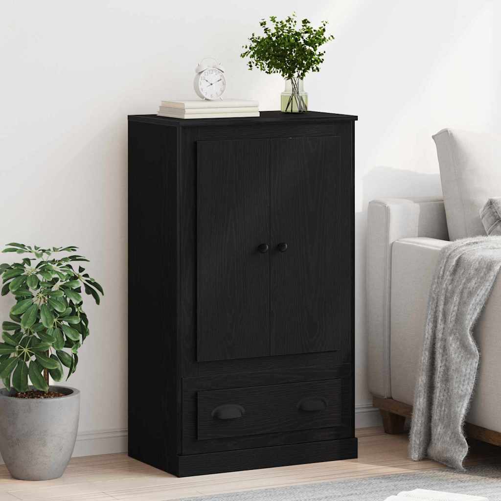 Vysoký Bufet Černý Dub 60 X 35,5 X 103,5 Cm Kompozitní Dřevo